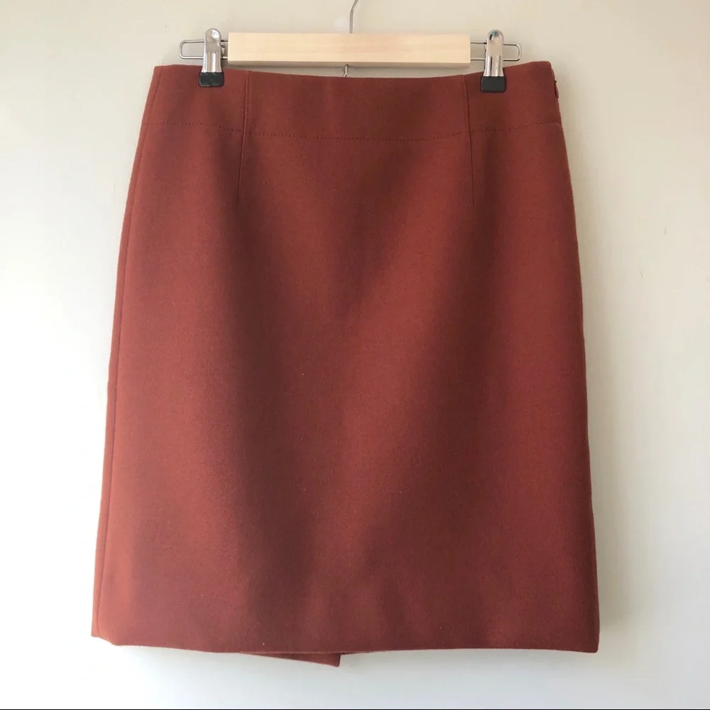 J. Crew Rust Brown Pencil Skirt